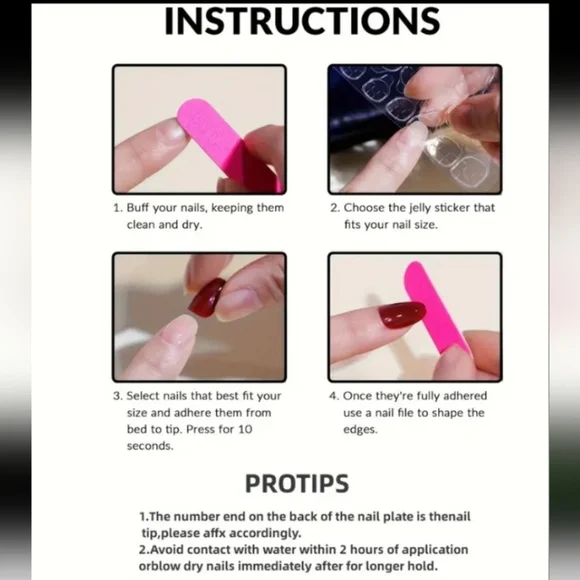 🔥3/$21 Aurora Pinks Press On Nail Set - Picture 4 of 4